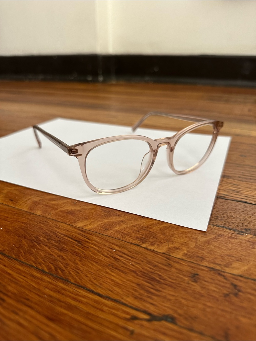 Warby Parker Durand Rose Water Extra Wide Low Bridge Fit 55-20-150 Frames only - Picture 6 of 11